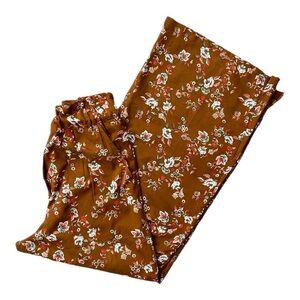 B.O.G Collective High Paper Bag Waist Palazzo Wide Leg Boho Floral Pants